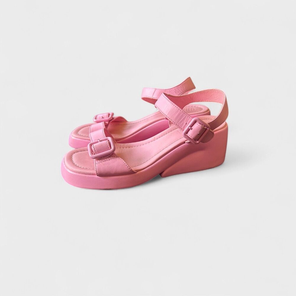 Camper Kaah Pink Slingback Wedge Sandals Women’s 7.5 US / 38 EU Chunky Heel